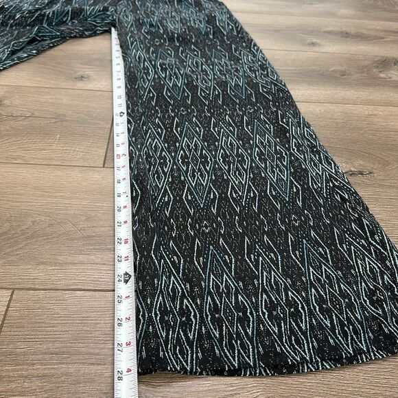 Joie Pallazo Silk Mid Rise Wide Leg Blue And Black Print Pants Size Small - Picture 9 of 11